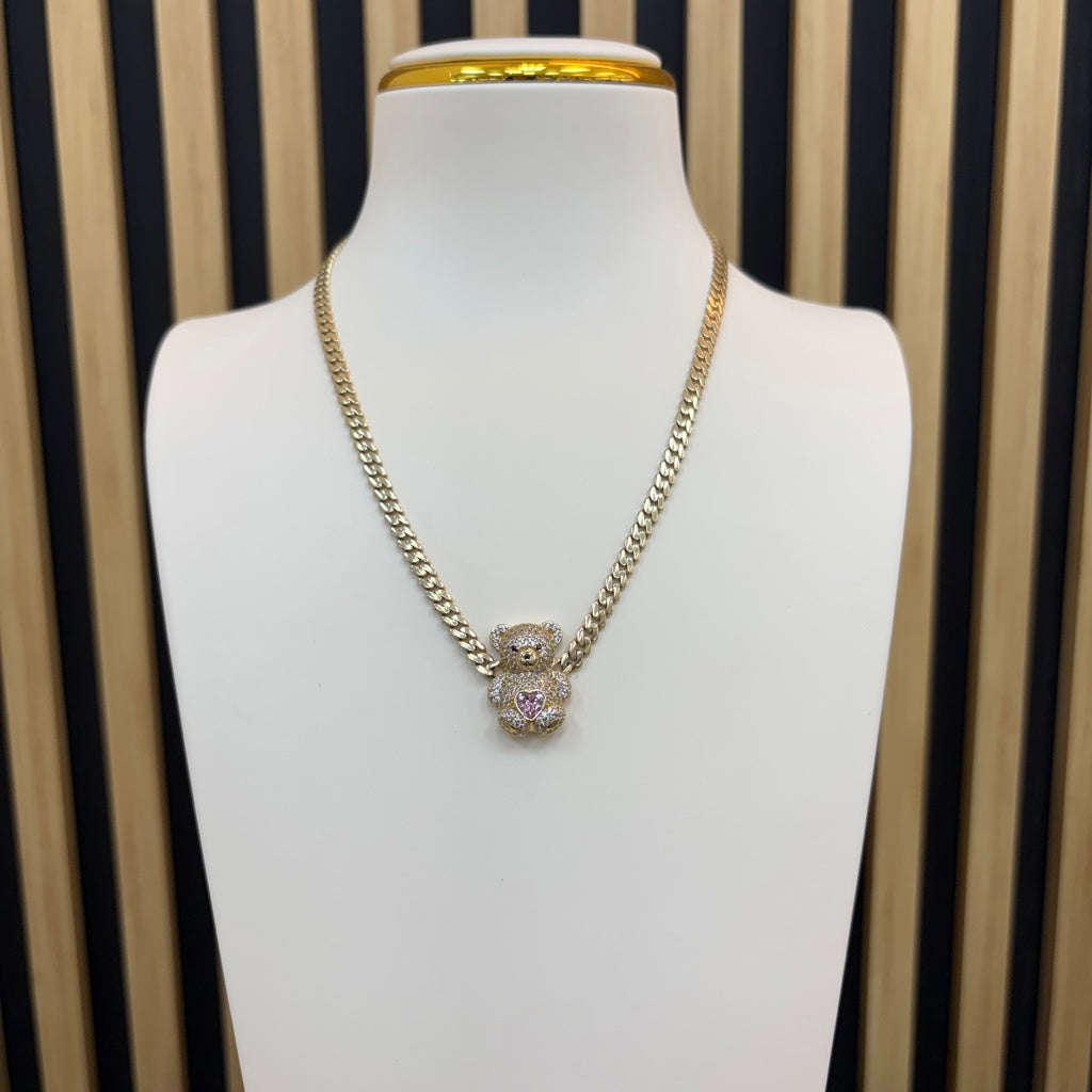 10K Teddy Bear necklace