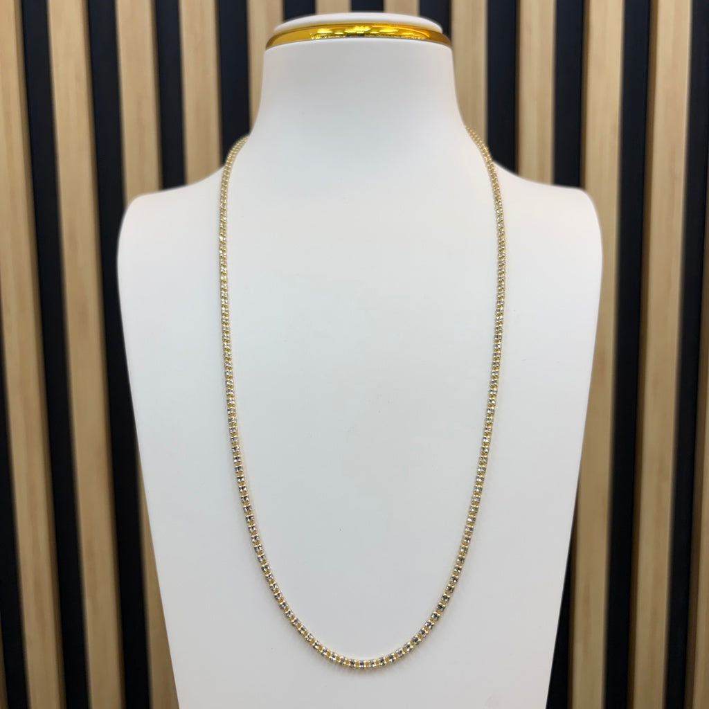 14K Diamond Cut Ice Chain