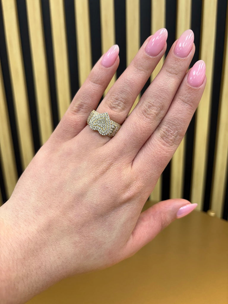 10K Heart Ring