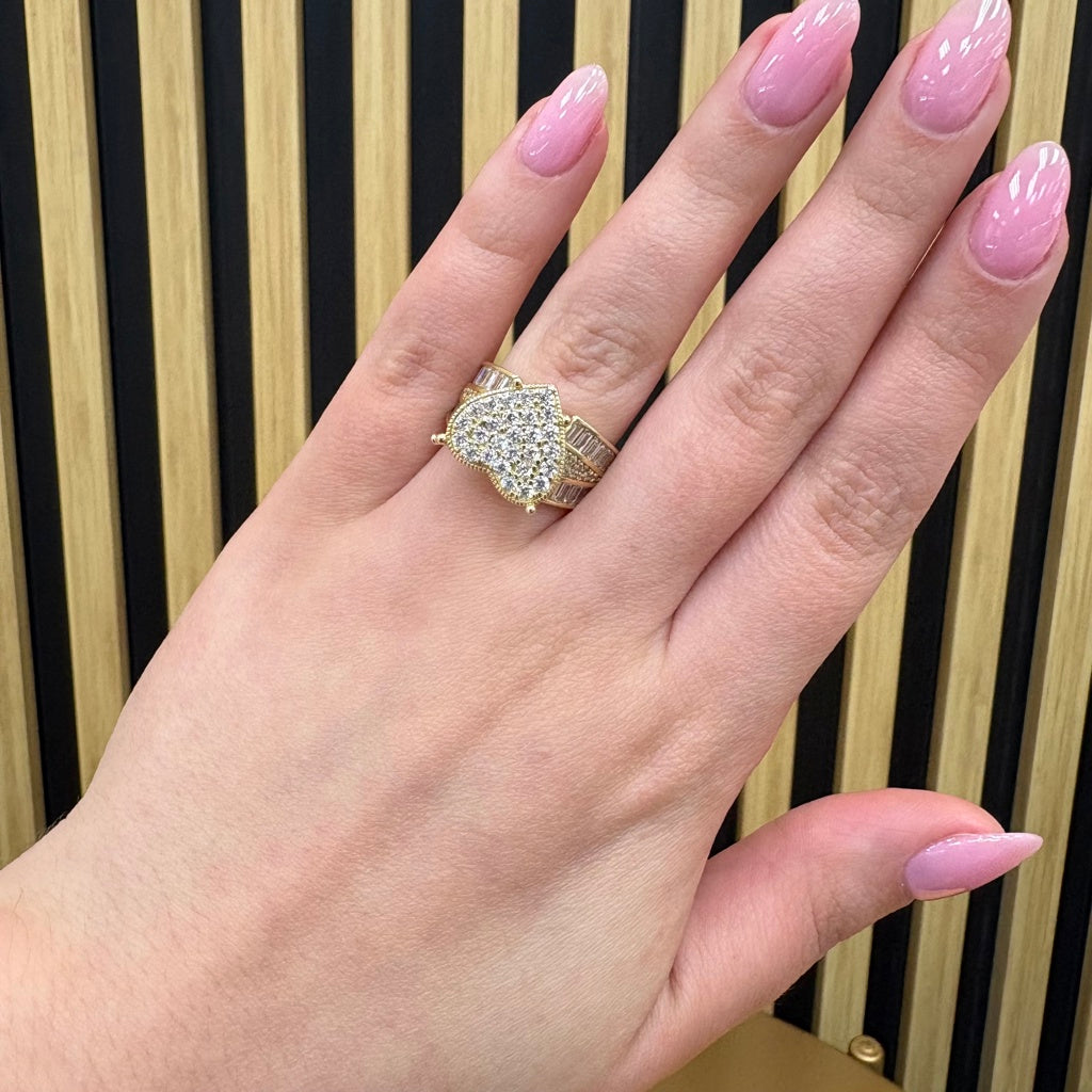 14K Heart Ring