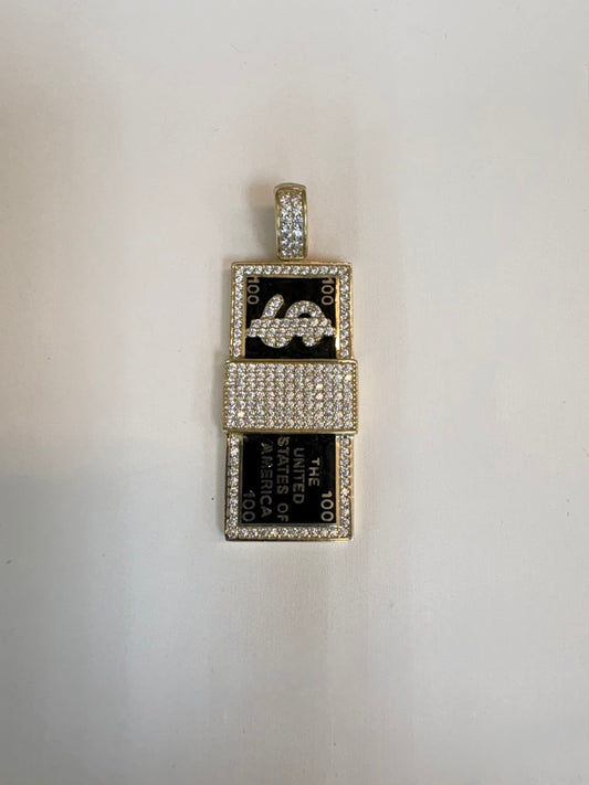 14K Money Pendant