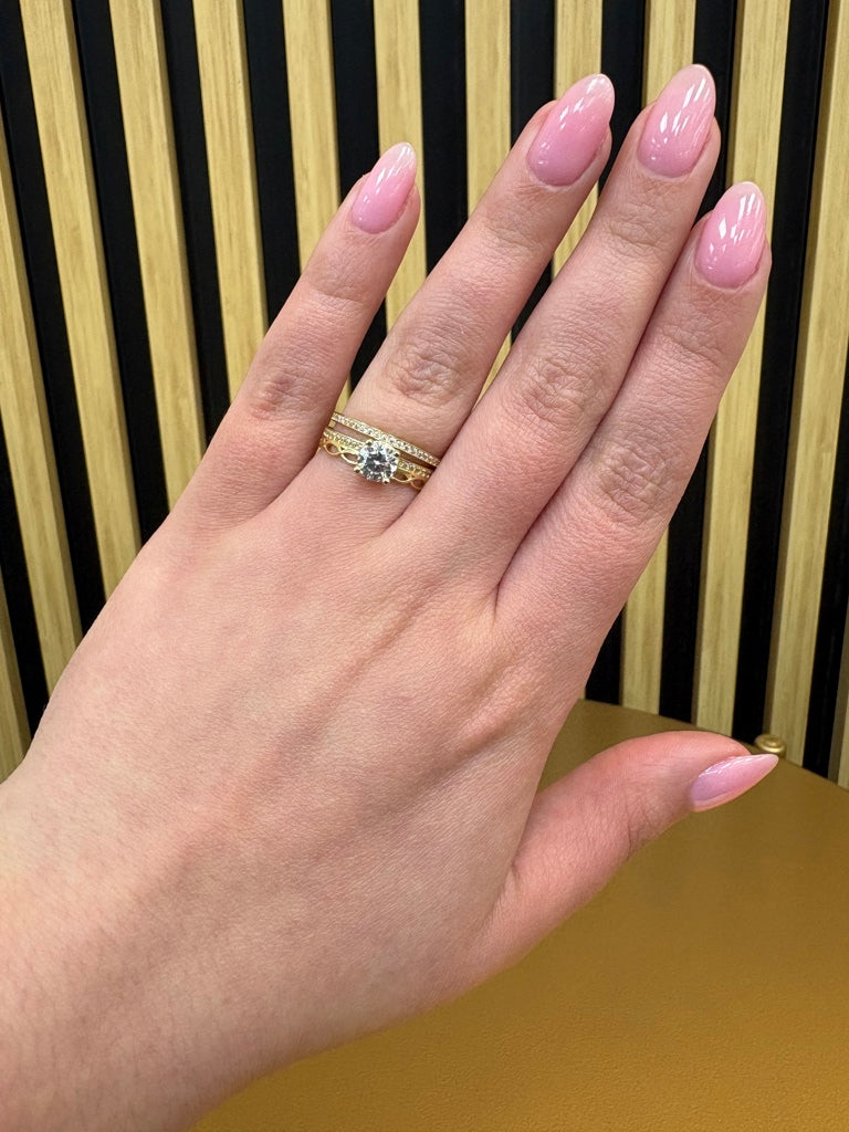 14K Wedding Ring Trio