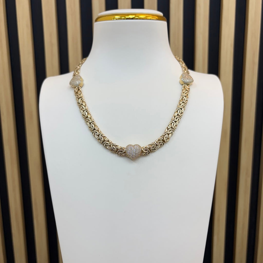 10K hearts necklace