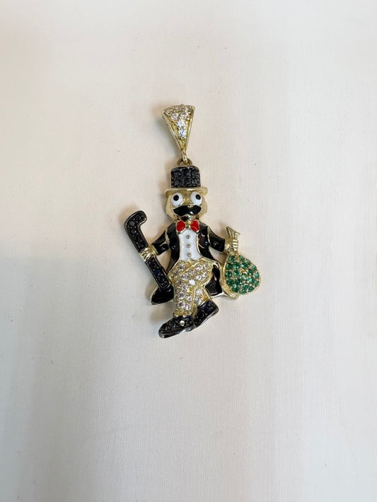 10K Mr Monopoly Pendant