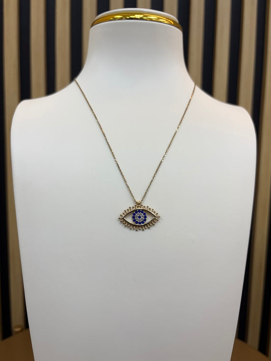 10K Evil Eye Necklace