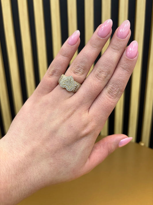 10K Heart Ring