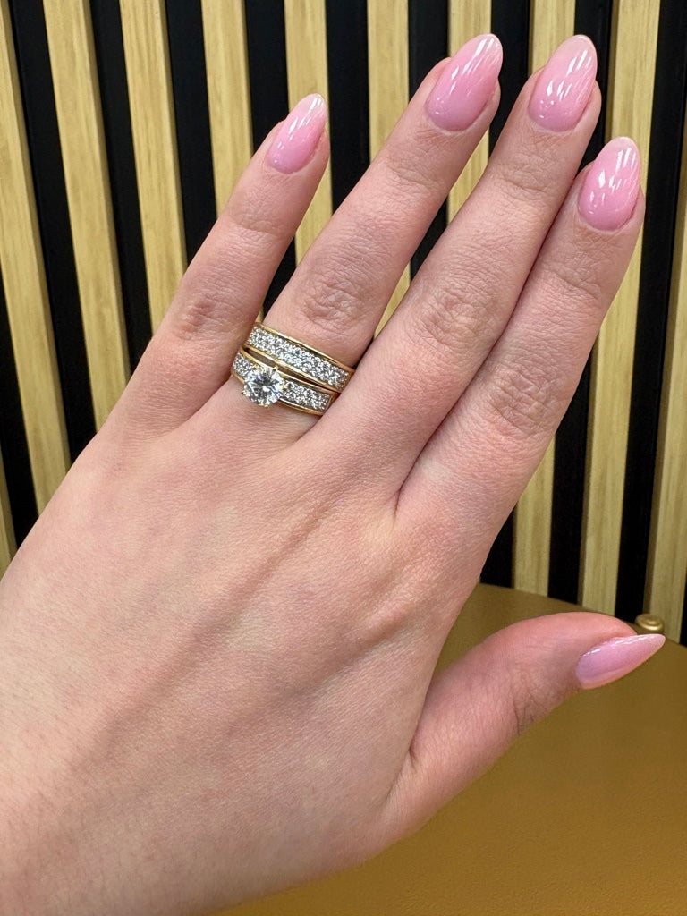 14K Wedding Ring Trio